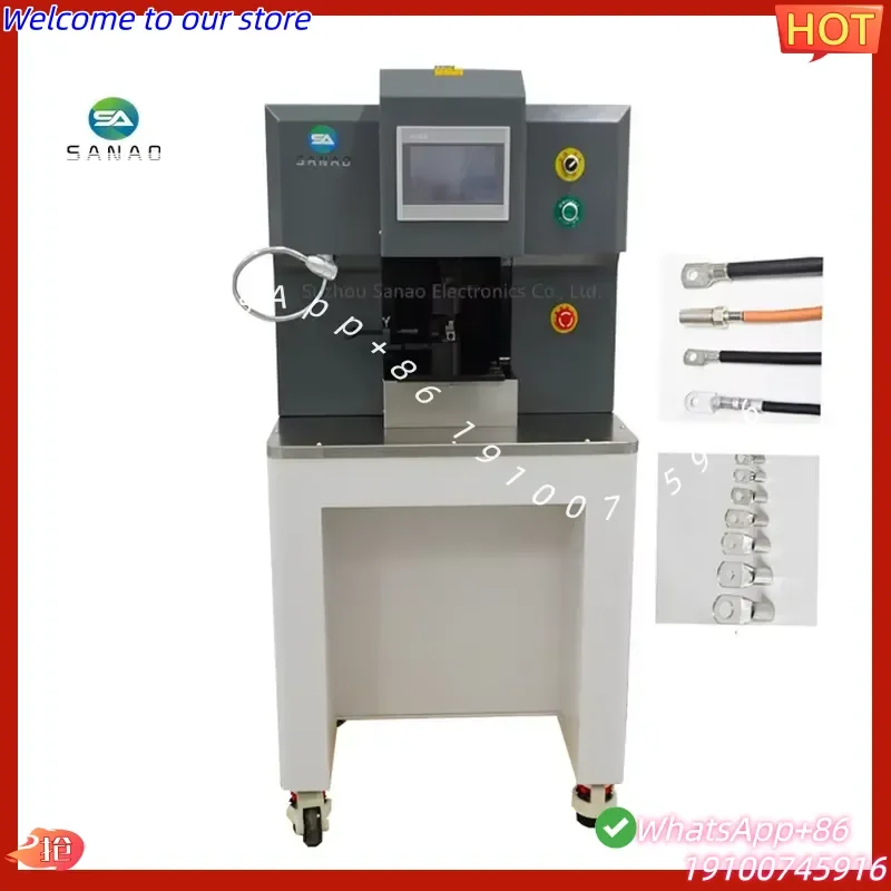2026Hot SA-JG180 Manufactory Price Servo Motor Hexagon Lug Crimping Machine for Hexagon Crimp Machine