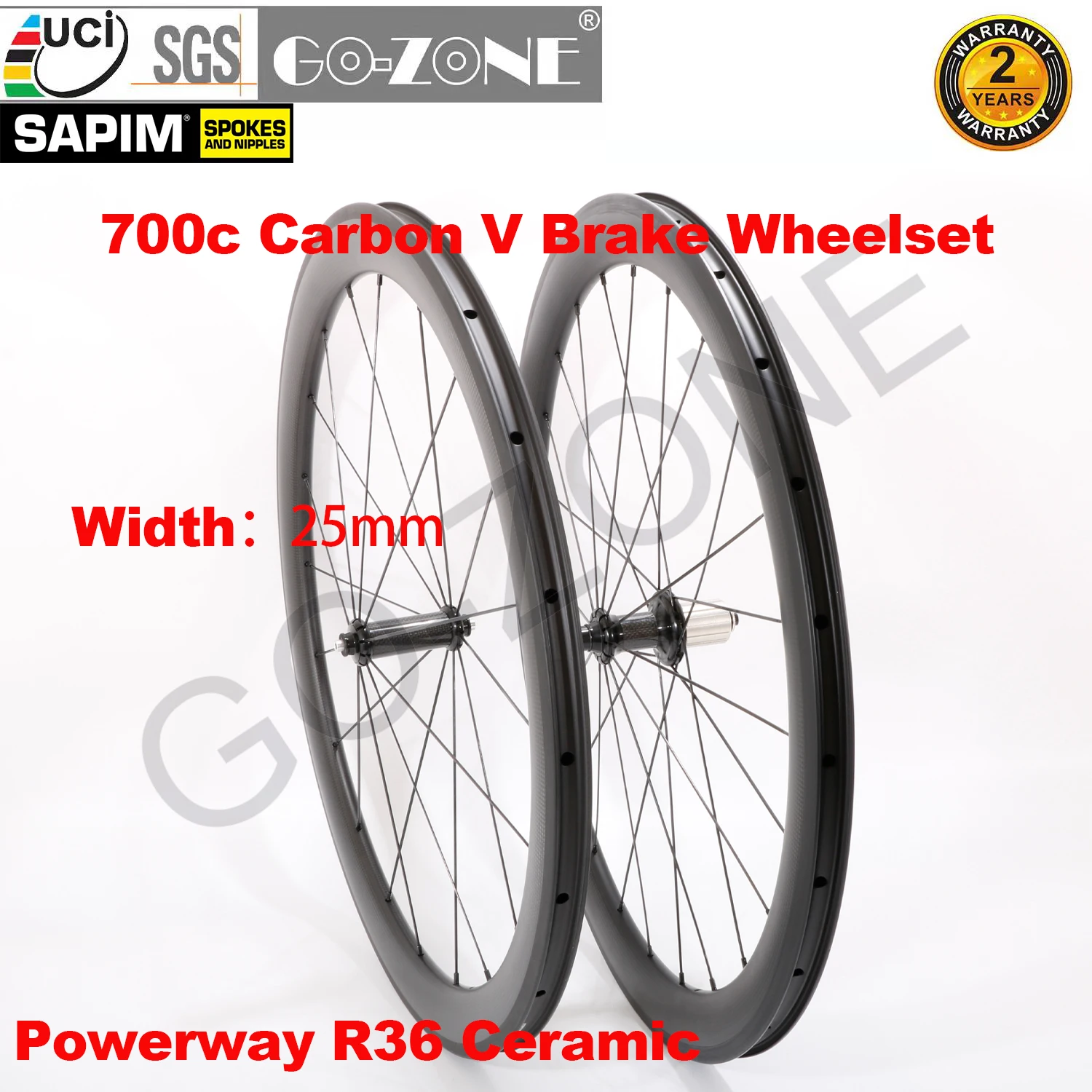 

Ceramic Hubs Clincher Tubeless V Brake Carbon 700c Wheelset Powerway R36 Sapim Basalt Brake Edge Carbon Road Rim Brake Wheels