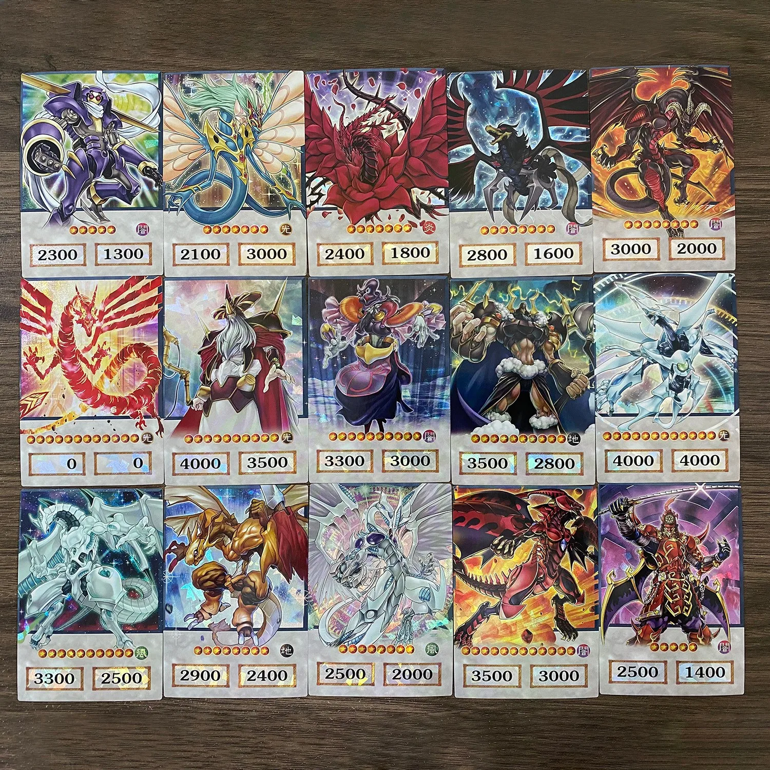 100 Stück Yu-Gi-Oh Anime-Stil Karten Blue Eyes Dark Magician Exodia Obelisk Slifer Ra Yugioh DM Klassische Proxy DIY Karten Geschenk – Detail 3