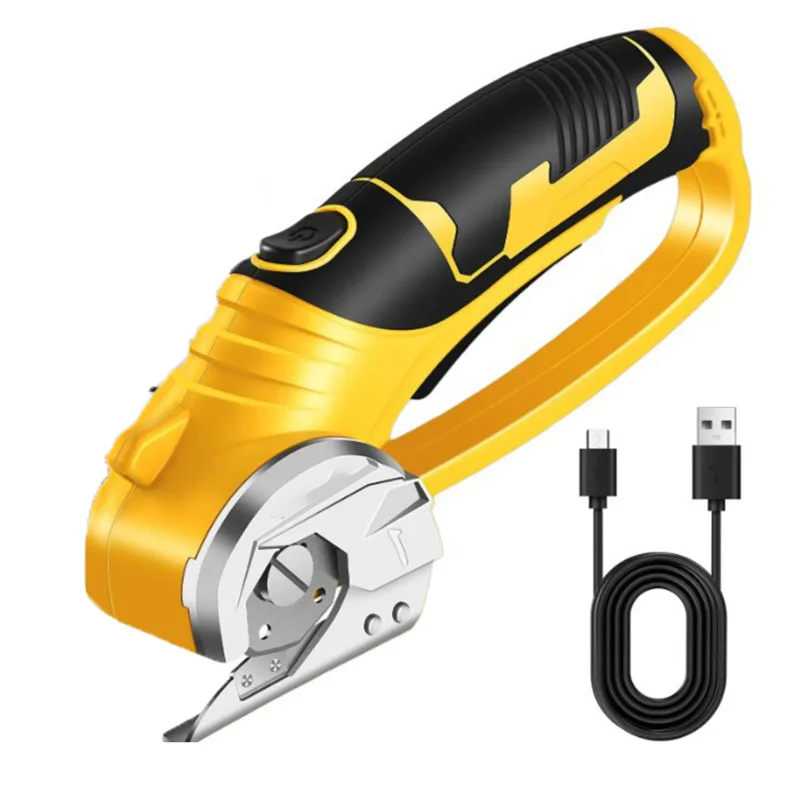 Cordless Electric Scissors Rotary Cutter Rechargeable Electric Cardboard Box Fabric Scissor With Blade For Leather Carpet Sewing