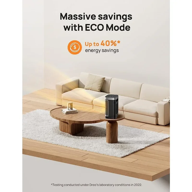 سخانات المساحة الذكية Dreo 1500W للاستخدام الداخلي، سخان محمول مع 70 ° التذبذب واي فاي اليكسا ومساعد جوجل سخان كهربائي