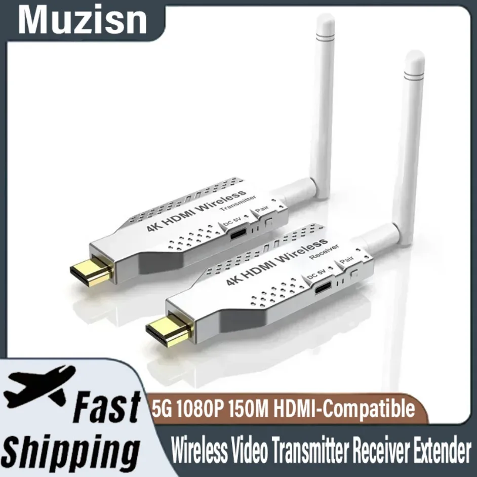 

5G 1080P 150M HDMI-Compatible Wireless Video Transmitter Receiver Extender Kit Wireless Plug & Play For TV Box Camera Monitor PC