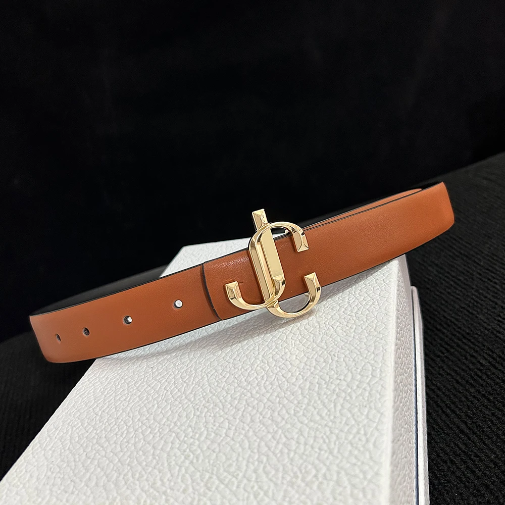 Woman Fashion Belt Luxury High Quality Belt Metal Letter Buckle Designer Style Woman Jeans Dresses Casual Belt Gorgeous Gift