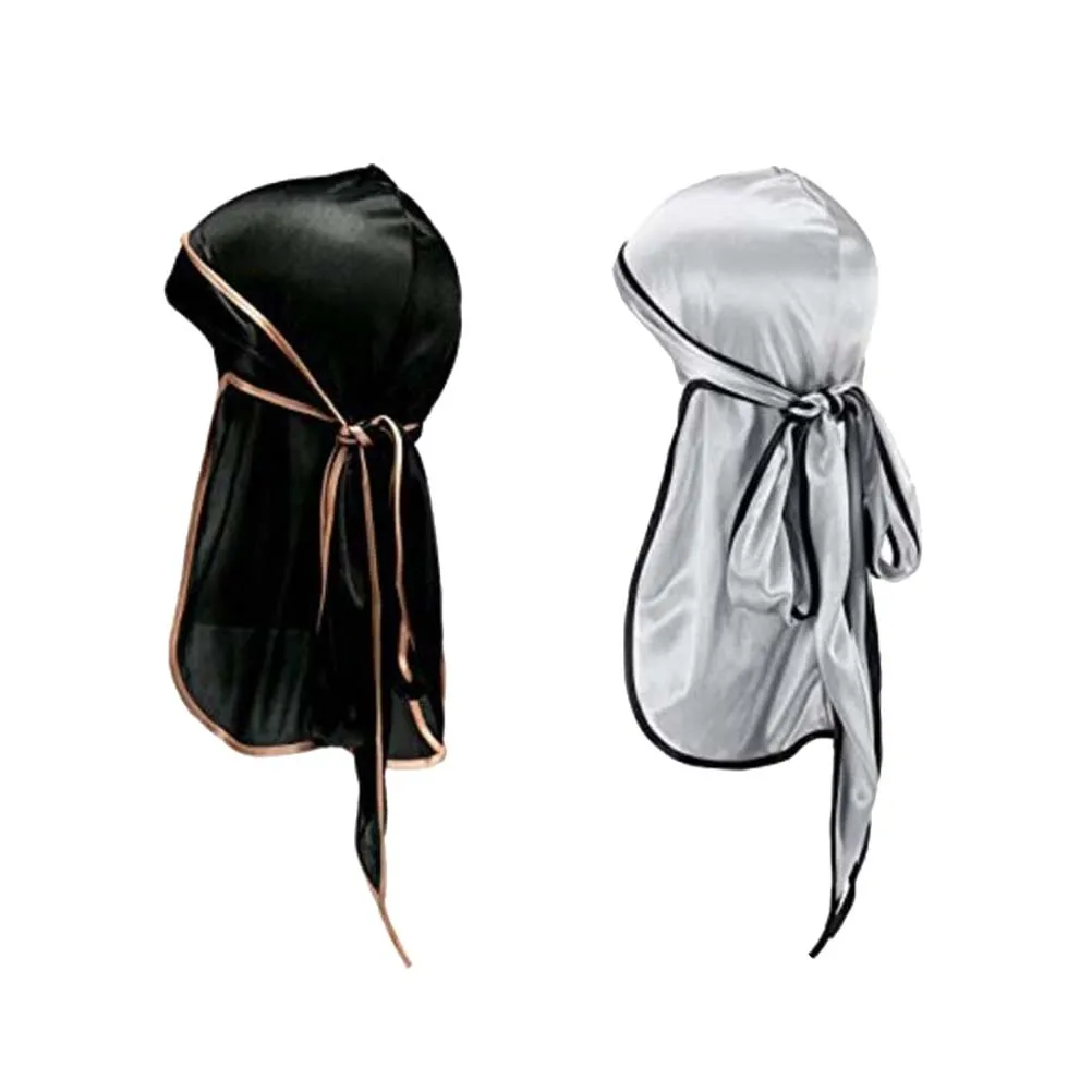 

2Pcs Elastic Head Hat Turban Women Kerchief Hair Scarf Stylish Designs Sports Indoor Outdoor Use High Quality Soft Elastic One
