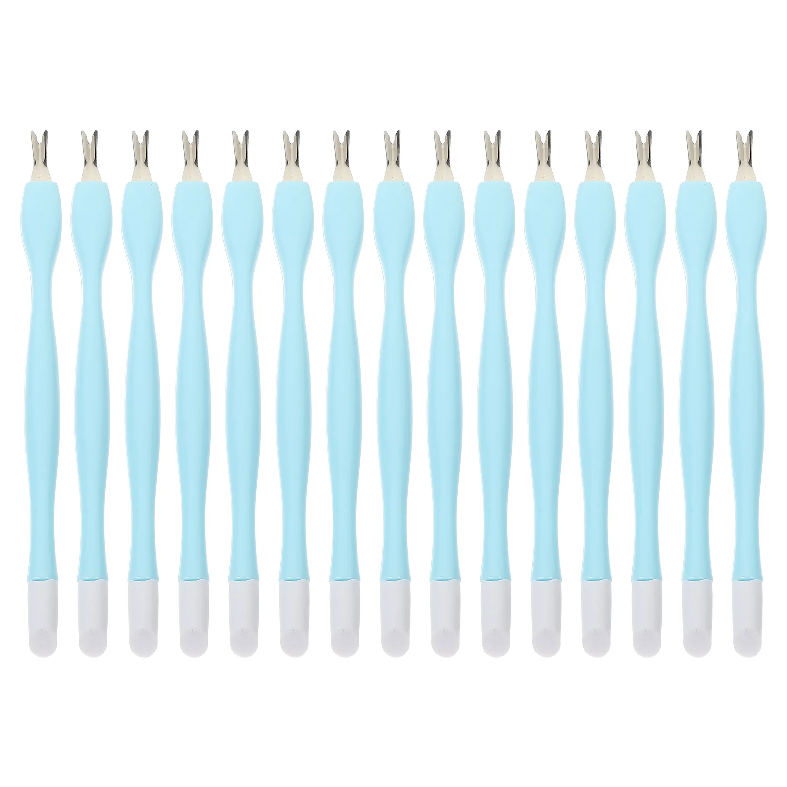 

15 Pcs Nail Scraper Tool Dead Skin Fork Putter Spatula Polish Remover Stick Tools