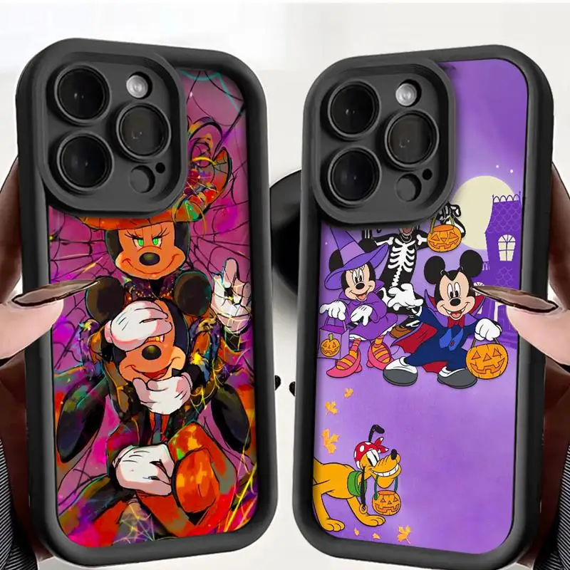 Disney Minnie Halloween Vampire Dress Up Soft Liquid Silicone Phone Case For Apple iPhone 11 12 13 14 15 Pro Max Plus Back Cover