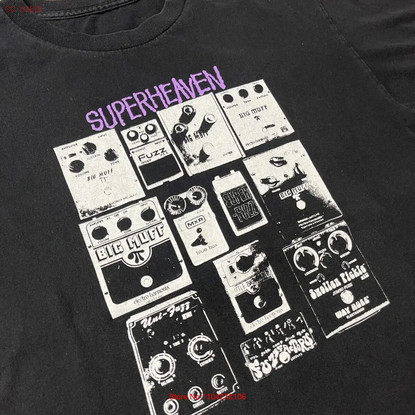 Vintage Superheaven Jar 2013 Band T shirt Pedals Tour Black Large Grunge vintage Washed homme Comfortable streetwear Slightly