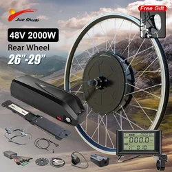 Powerful 2000W Gearless Hub Motor Ebike Kit 48V 13Ah-24Ah Hailong Battery DIY Electric Bike Kit for Mountain Bicycle 26