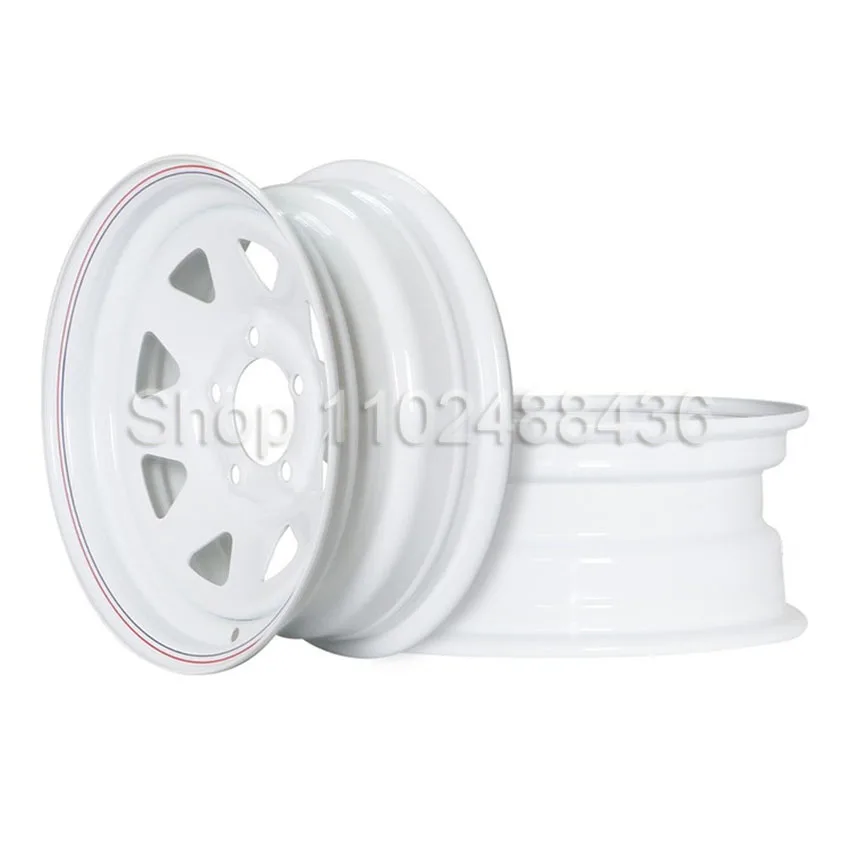 13 Inch X 4.5J /12 Inch X 4J White Spoke Trailer Rim 4-100 and 5 -114.3 Car Bolt Pattern Caravan Boat RV Parts Accessories