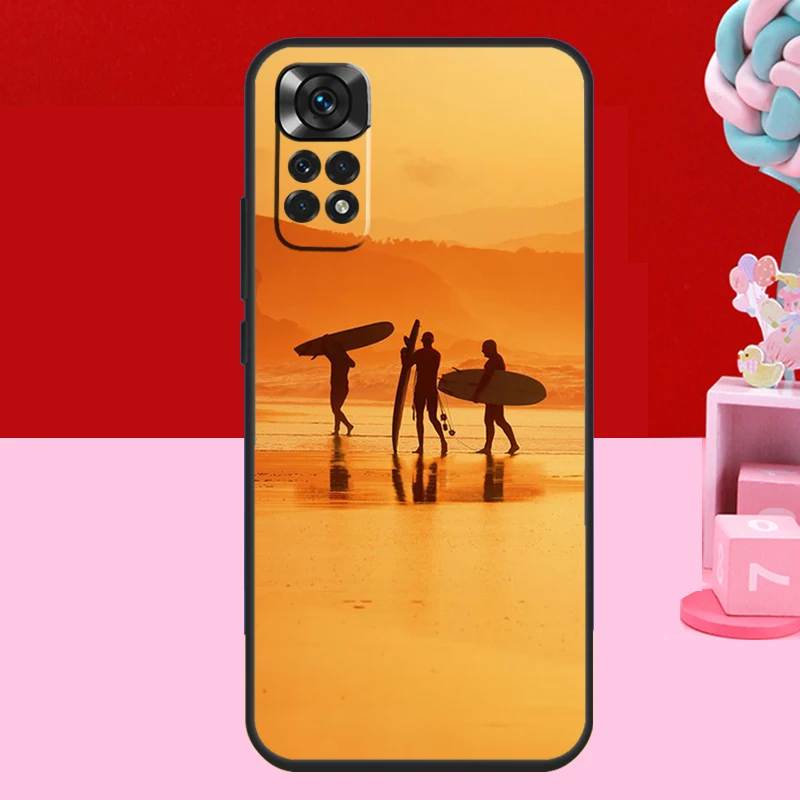 Surfer Surf Hang Loose Shak Case For Xiaomi Redmi Note 12 Turbo 8 9 10 11 Pro 8T 9S 10S 11S 12S Redmi 12C 10C 9C Cover