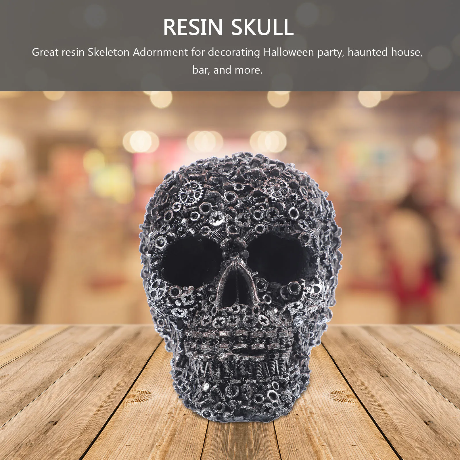 

Halloween Resin Skull Haunted Prop Adornment Gothic Skull Party Supplies Halloween Party Decoration