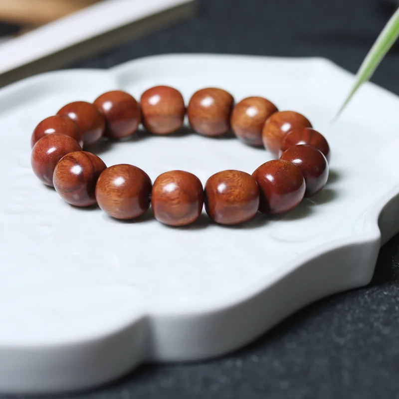 African Huanghua Pear Old-Styled Bead Guajacwood Golden Sandalwood Abacus Beads Tablet Beads Jujube Beads Barrel Beads Bracelet