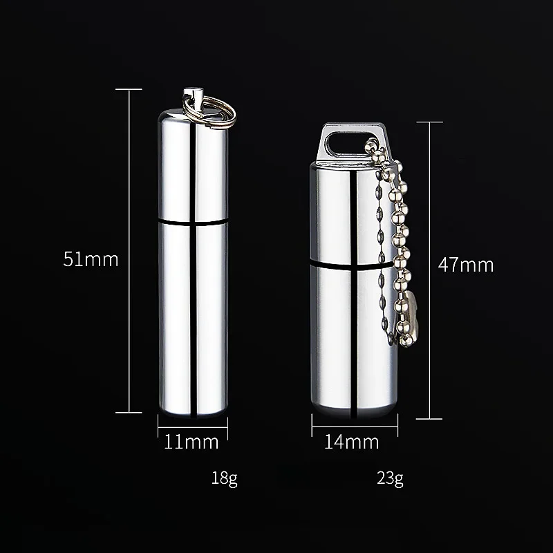 Small Mini Portable Keychain Kerosene Lighter Waterproof Lighter Outdoor Survival Tool Grinding Wheel Lighter