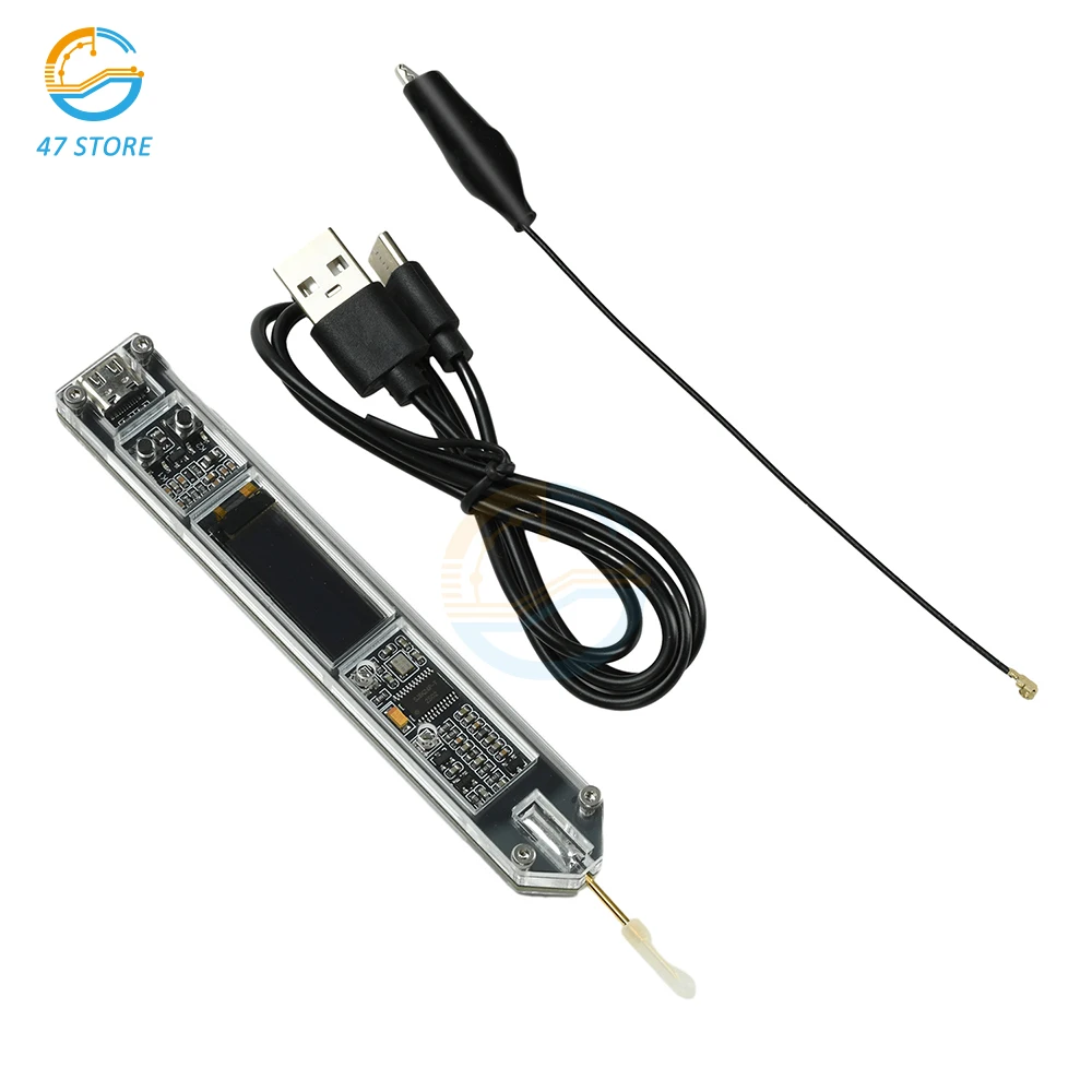 مقياس التردد الدقيق مع شاشة OLED TCXO 0.91 بوصة دقة 1 هرتز 200 هرتز - 100 ميجا هرتز نطاق من النوع C مدعوم لاختبار المذبذب