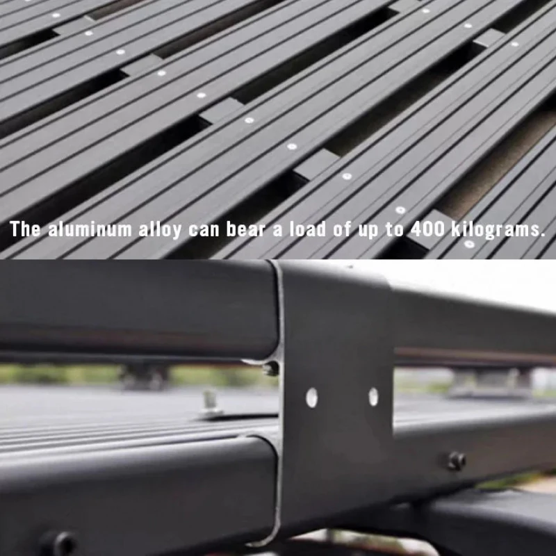 Universal Aluminum Alloy Car Roof Rack Heavy Duty Luggage Basket High Capacity Cargo Carrier Exterior Accessories