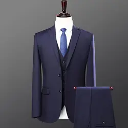 Abito a tre pezzi da uomo nuovo stile giacca camicia gilet pantaloni business abito professionale sposo abito da sposa