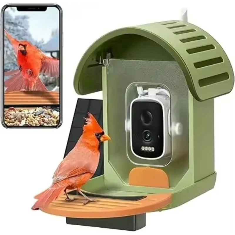 Bird feeder with camera Solar intelligent bird feeder real-time feed artificial intelligence recognition automatically captures