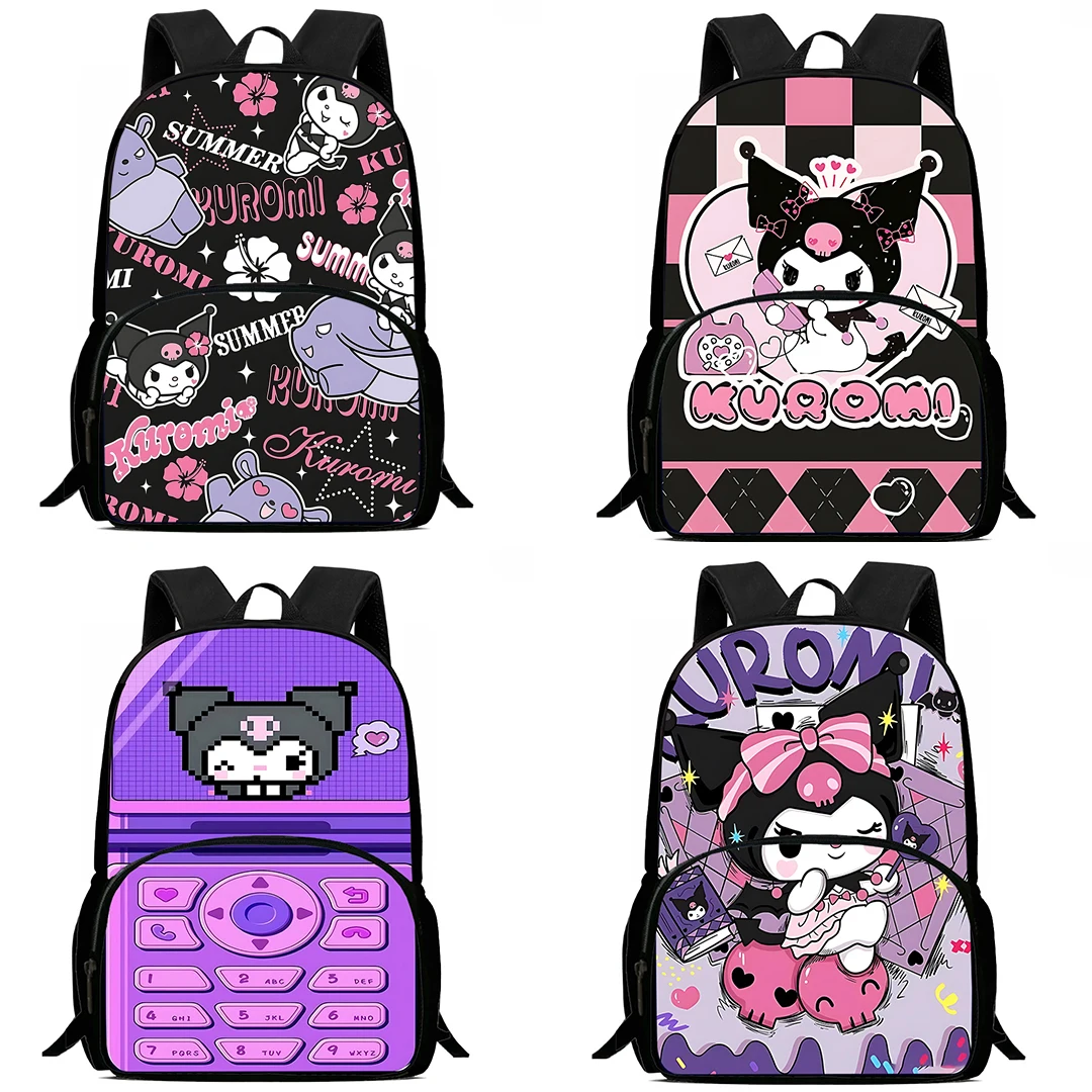 

Backpacks Cute Sanrios Kuromi Boys and Girls Student Birthday Gift Child School Bags Large Capacity Camping Durable Rucksack