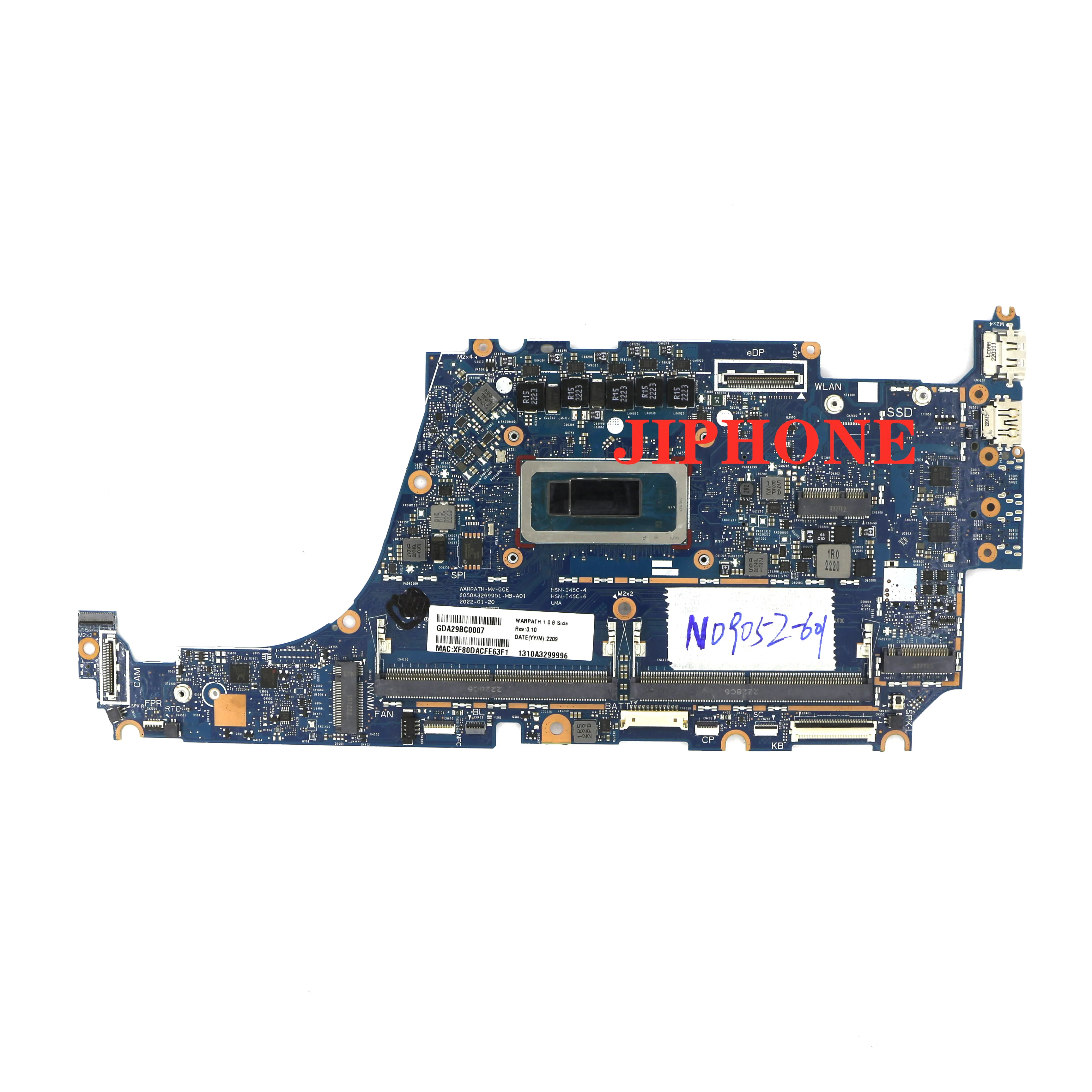 N09052-601 For HP EliteBook 840 G9 Laptop Motherboard With SRLD7 I7-1270P 6050A3299901 Tested OK