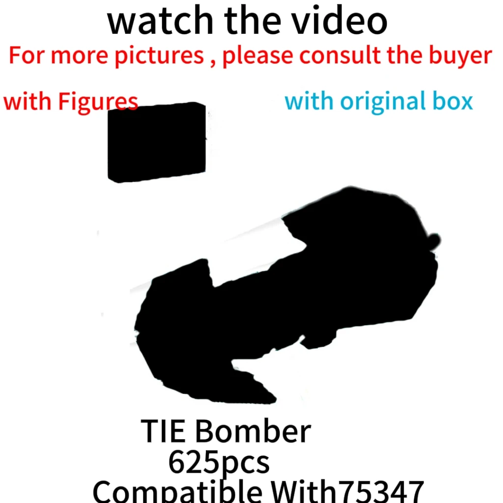 

With Original Box Advanced Vader's Fighters Building Blocks 75347 Tie Bomber Modified Bricks Model Christmas And Birthday Gifts