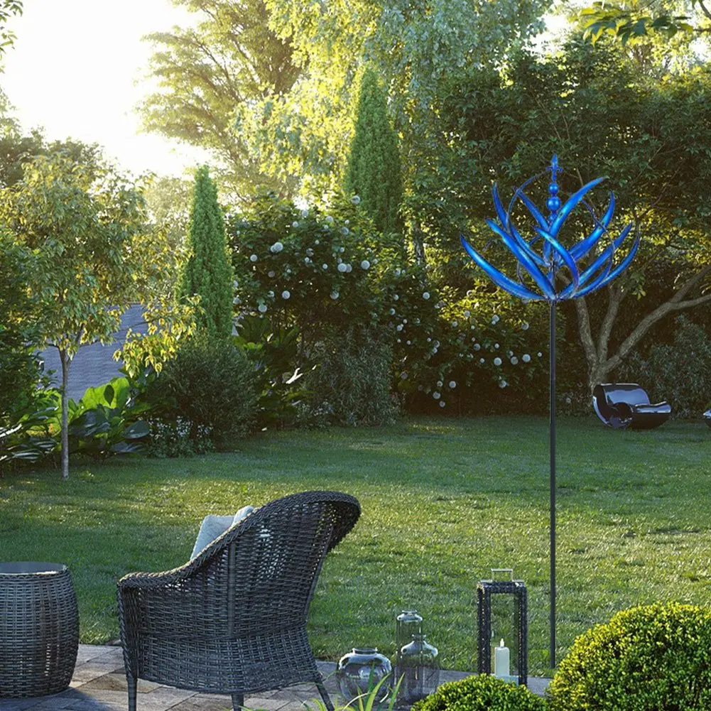 Modern Minimalist Decorable Harlow Wind Spinner Rotator Harlow Wind Spinner Wrought Iron Windmill Gardening Detachable Plug