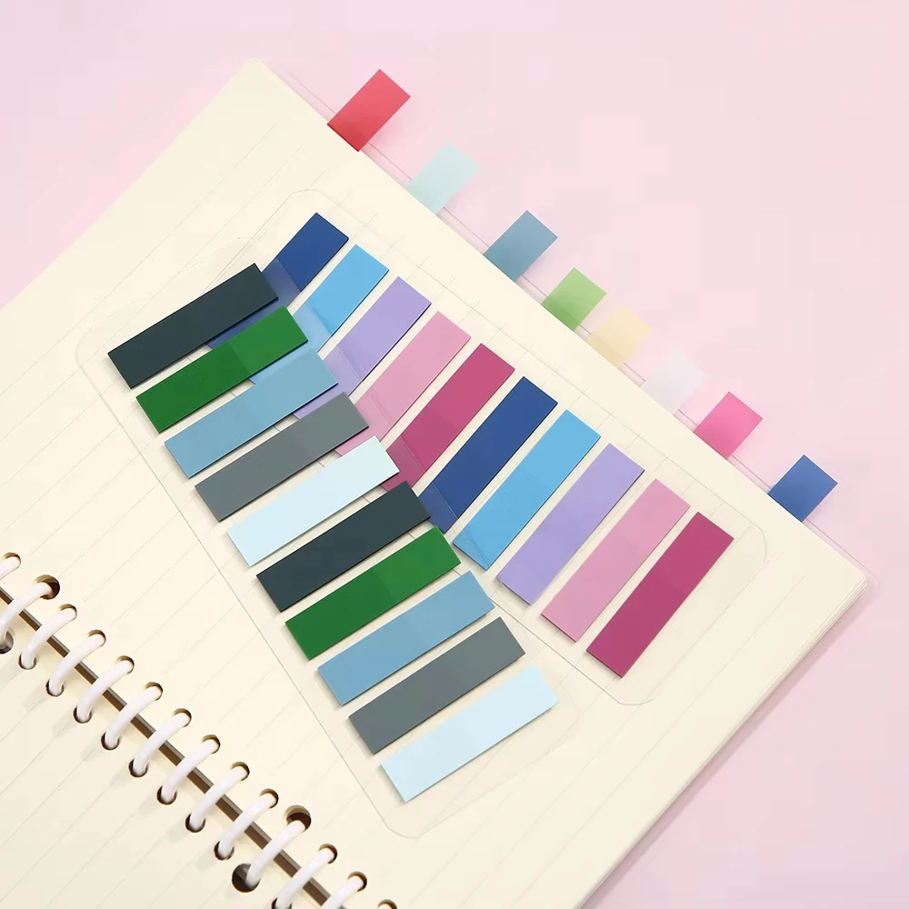 200 Blatt transparente Notizblock Haft notizen Index Tabs Lesezeichen für Bücher kawaii ästhetische Schreibwaren Büros chule – Detail 3