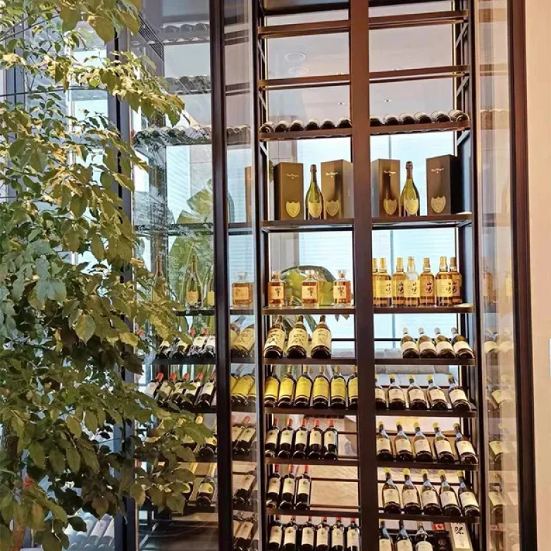 

Customize.High Quality Stainless Steel Wine Cabinet Latest Design Display Cabinet Living Room