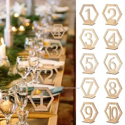 1set Table Number Signs For Wedding Party Decor Wooden Memo Holder For Wedding Birthday Party Events Desktop Decor Supplies