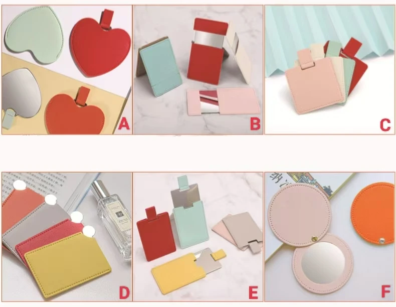 Bộ 5 Siêu Mỏng Gương Trang Điểm Vanity Mirror Đựng Bỏ Túi Hình Chữ Nhật Có Thể Gập Lại Nhỏ Gọn Trang Điểm Gấp Gọn Gương