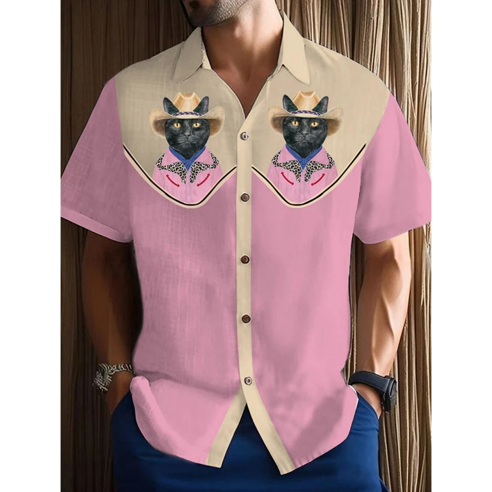 Heren Shirt Zomer Casual Mode Korte Mouwen Shirt Voor Heren Losse Ademende Hawaiiaans Shirt Man Casual Heren Kleding Top