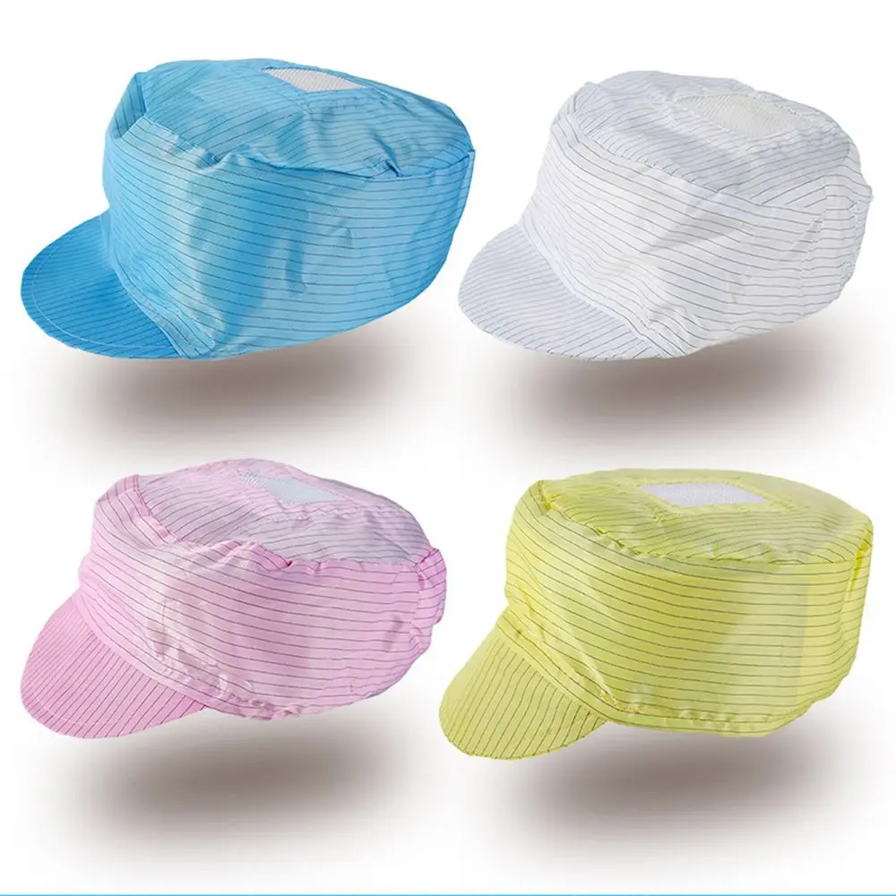 클린룸 워크샵 정전기 방지 헬멧 방진 모자 먼지 캡 캡 비니