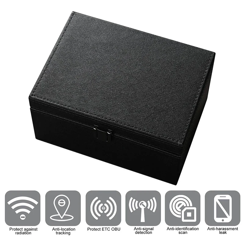 Faraday Box Large Capacity Faraday Cage Key Box Signal Block Key Protector Box Prevent Mobile Phone Electromagnetic Radiation