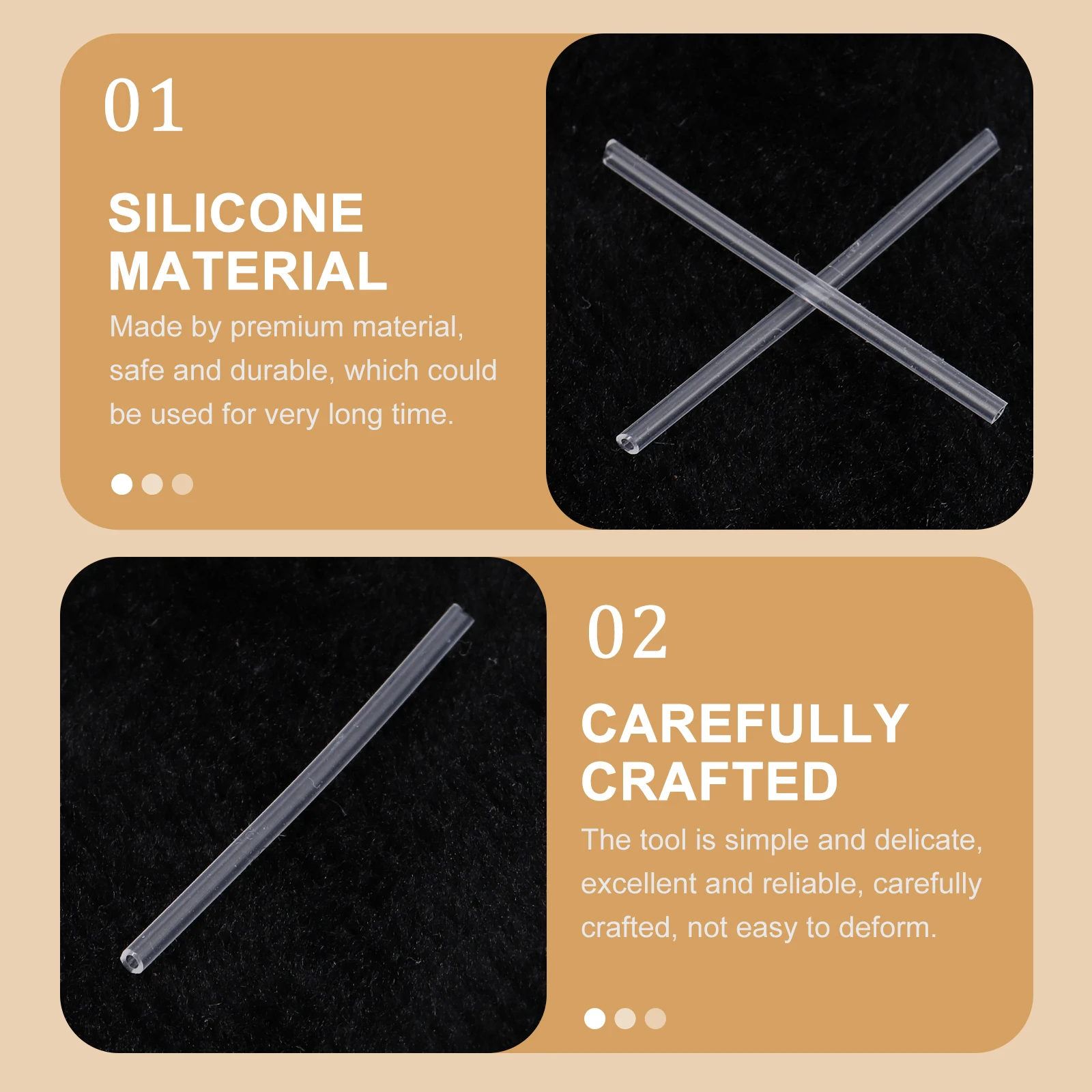 50 Stück Ohrstecker-Schutz, weiches Silikon, Anti-Allergie-Ohrring-Ärmel für empfindliche Ohren, weiße Farbe, handgefertigtes Kunsthandwerk – Detail 3
