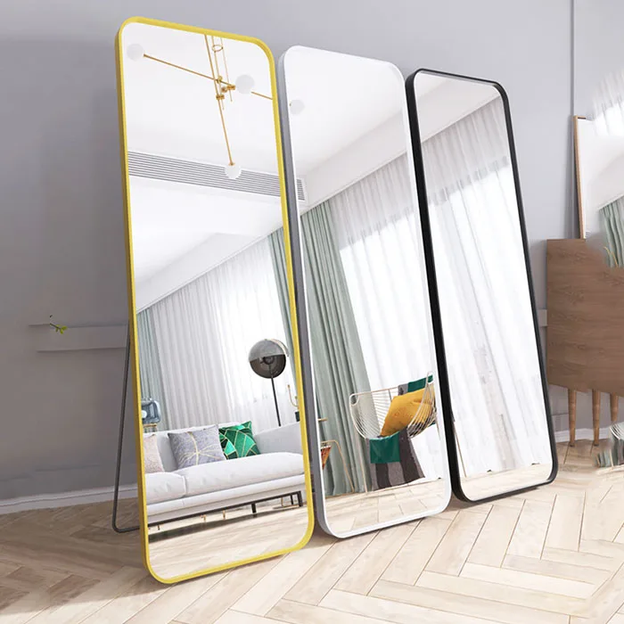 Manufacture 80*180cm Aluminum Framed Full Length Dressing Mirror Large Standing Mirror