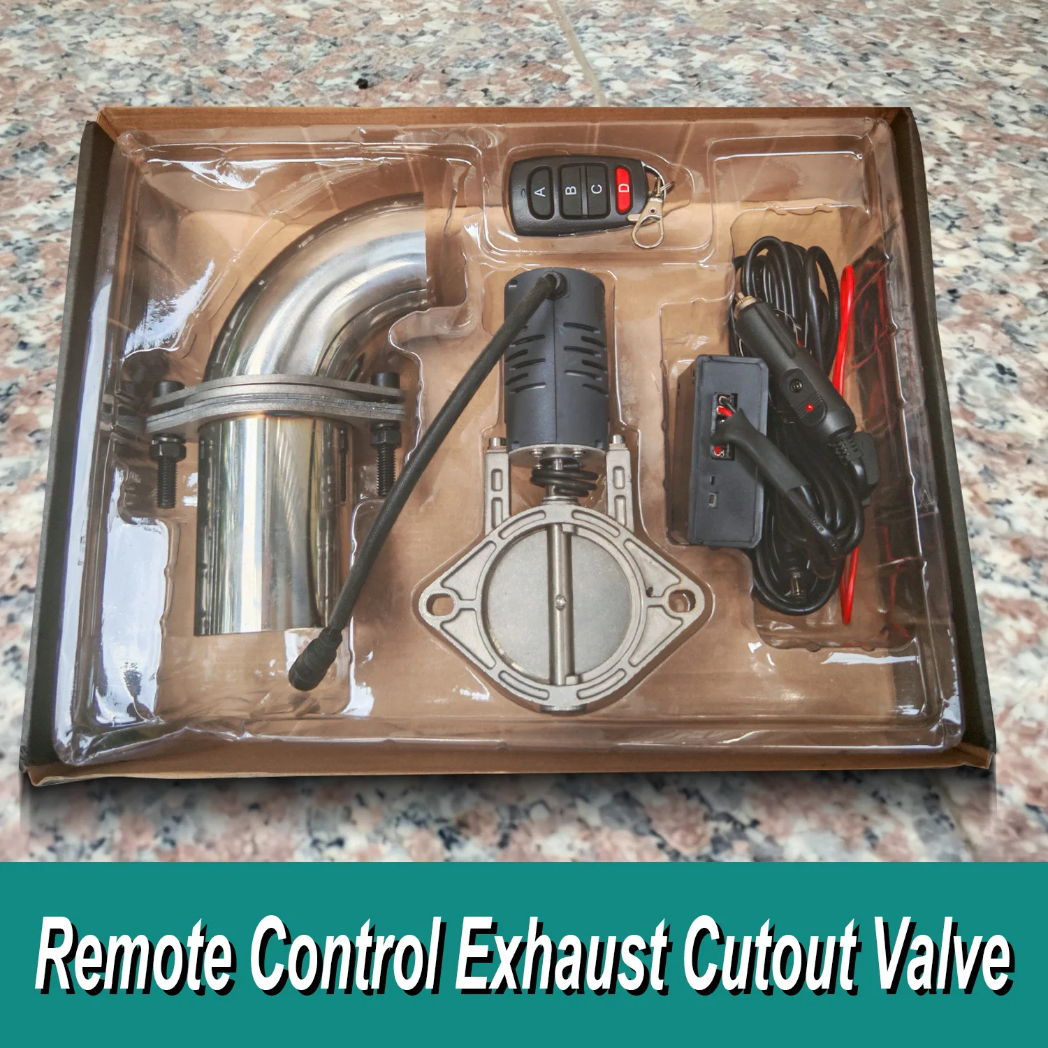 

Remote Controlled Adjustable Exhaust Cutout Valve 51mm 63mm, Motorized Car Exhaust Cut Off Valve for Exhaust Sound Tuning