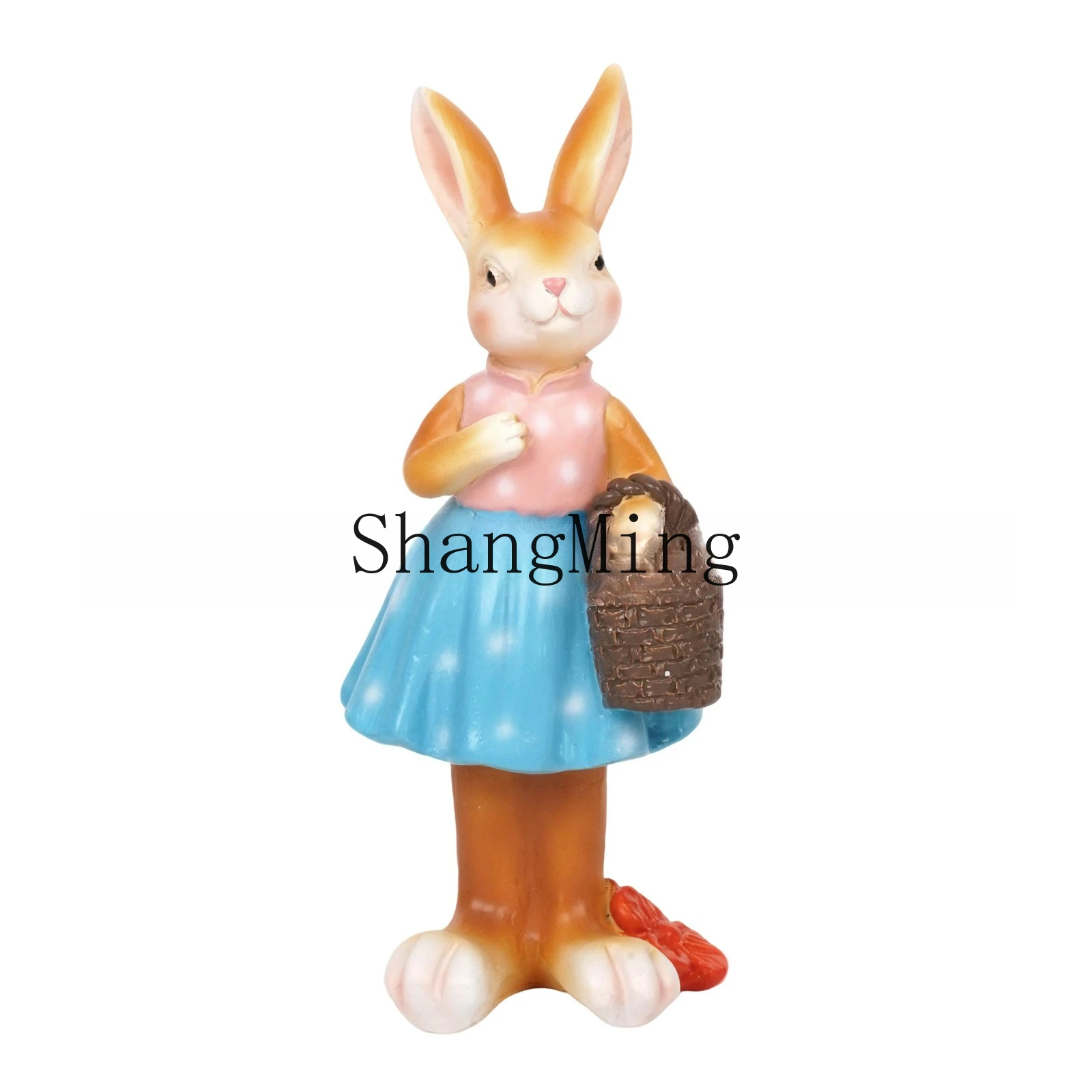

PYH Hot Easter Bunny Cartoon Animal Ornament Living Room Outdoor Scenic Area Park Resin Decoration