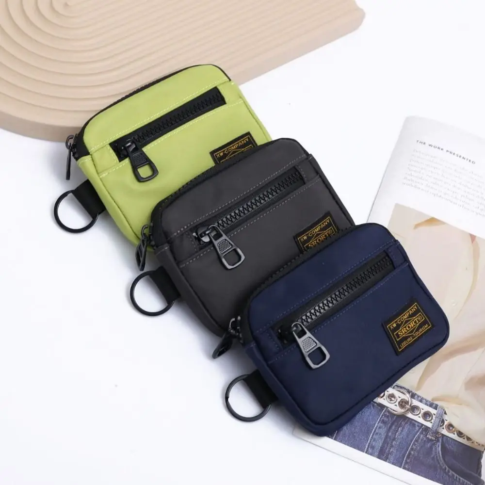 Casual Coin Purse Women Men's Canvas Zipper Short Wallet Retro Key Holder Small Money Bag Trend Youth Mini Handbag