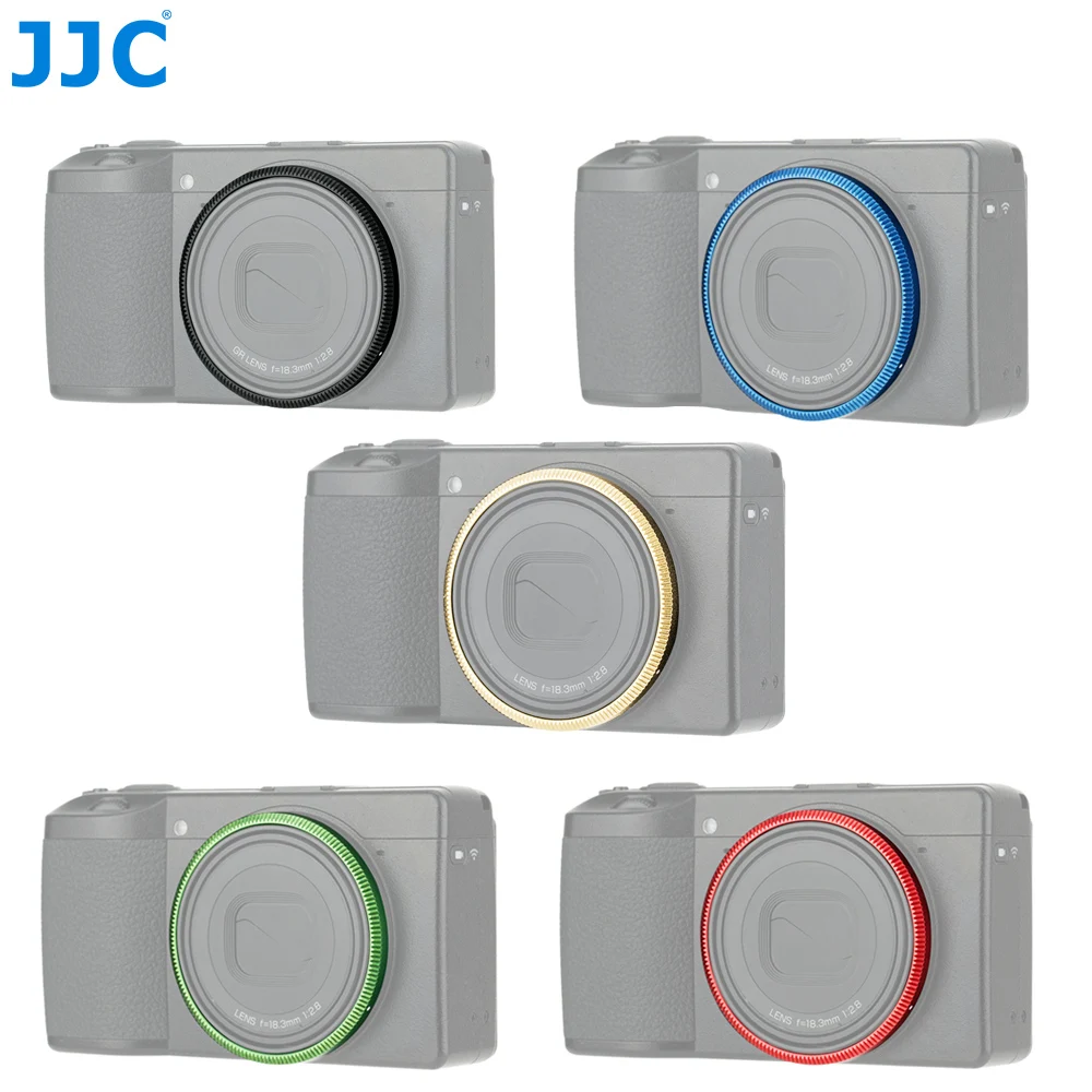 JJC Blue color Aluminium Lens Ring For Ricoh GRII GRIII GR3/ GR3x GRIIIx HDF Camera Replaces Ricoh GN-1 Lens Decoration Ring Cap