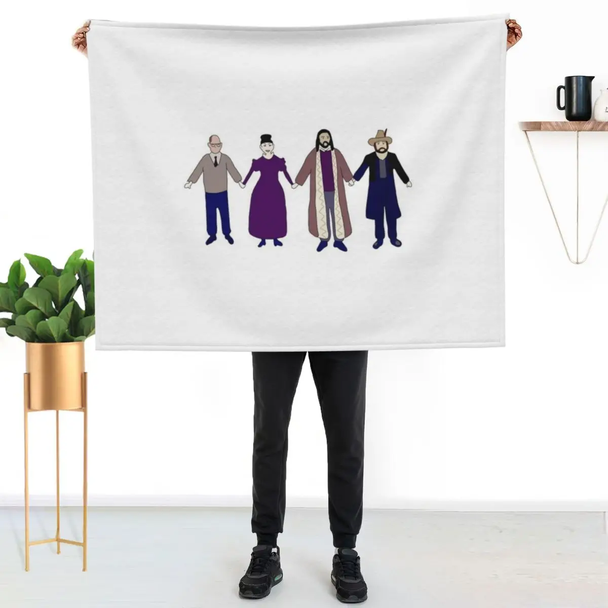 Colin Robinson's Painting - What We Do In The Shadows Throw Blanket Sleeping Bag Designers bed plaid Bed Shaggy manga Blankets