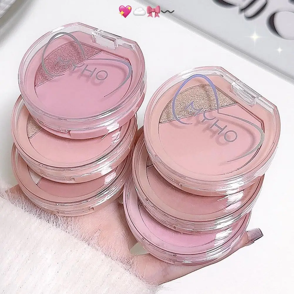 2 لون أحمر الخدود ماتي لامعة الطبيعية الخد اللون اشراق الوجه مقاوم للماء الوجه الكنتوري ماكياج أحمر الخدود مسحوق روج ماكياج #6