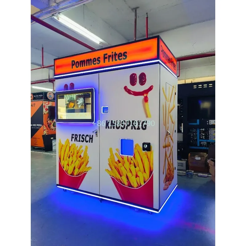 Máquina expendedora de patatas fritas frescas de China, máquina expendedora de puinas fritas de 36 segundos, precio de la máquina expendedora Pringles para EE. UU.
