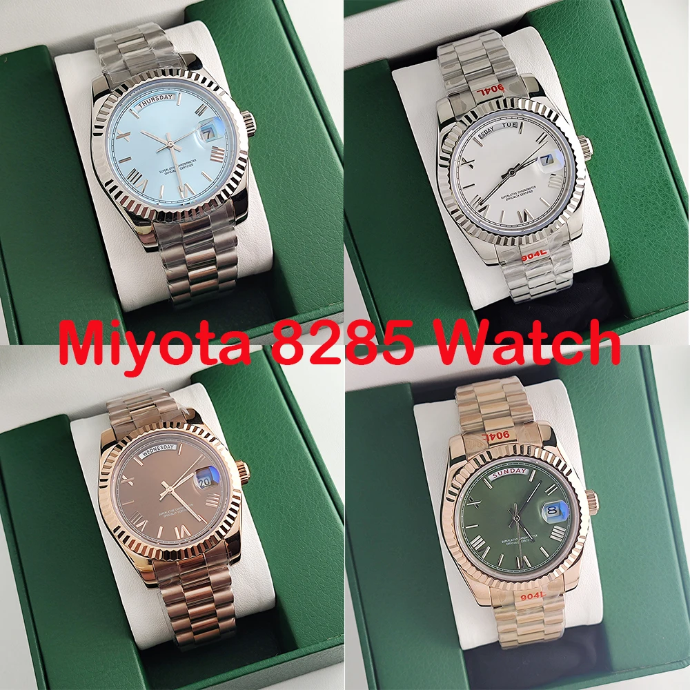 

Miyota 8285 Customized Men's Watch Automatic Movement Mechanical Watch Sapphire Glass Case Men's Watch