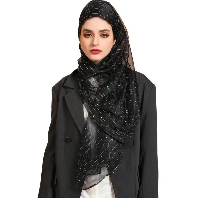 652F Comfortable Hijab Head Scarf Head Wrap Color Muslims Headscarf for Stylish Female Women's Kerchief 180x70cm