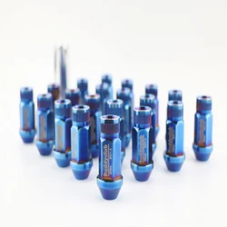 M12*1.25 M12*1.5 Stainless Steel Wheels Screw Nuts Baked Blue Racing Modified Auto Parts Bolts Universal Suitable for BMW Toyota