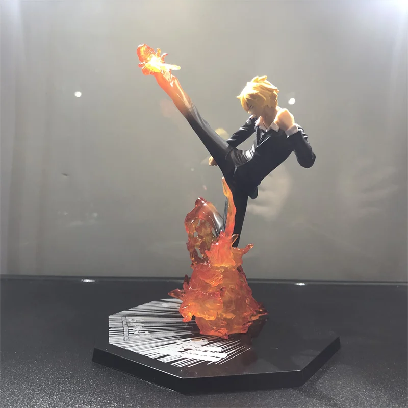 One Piece Action Figures Sanji Fire Foot Model Toy 160mm PVC Toys  Anime Sanji Japanese Anime Figure