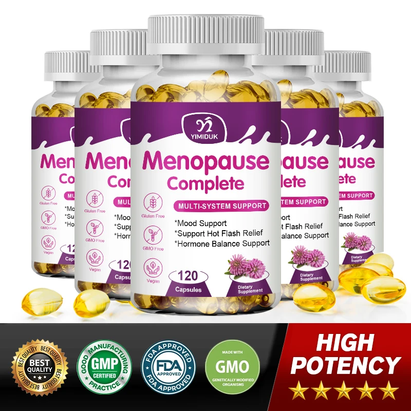 Menopause Relief Capsules Support Weight Management Improves Metabolism & Bloating Hot Flashes & Night Sweats Mood Supplements