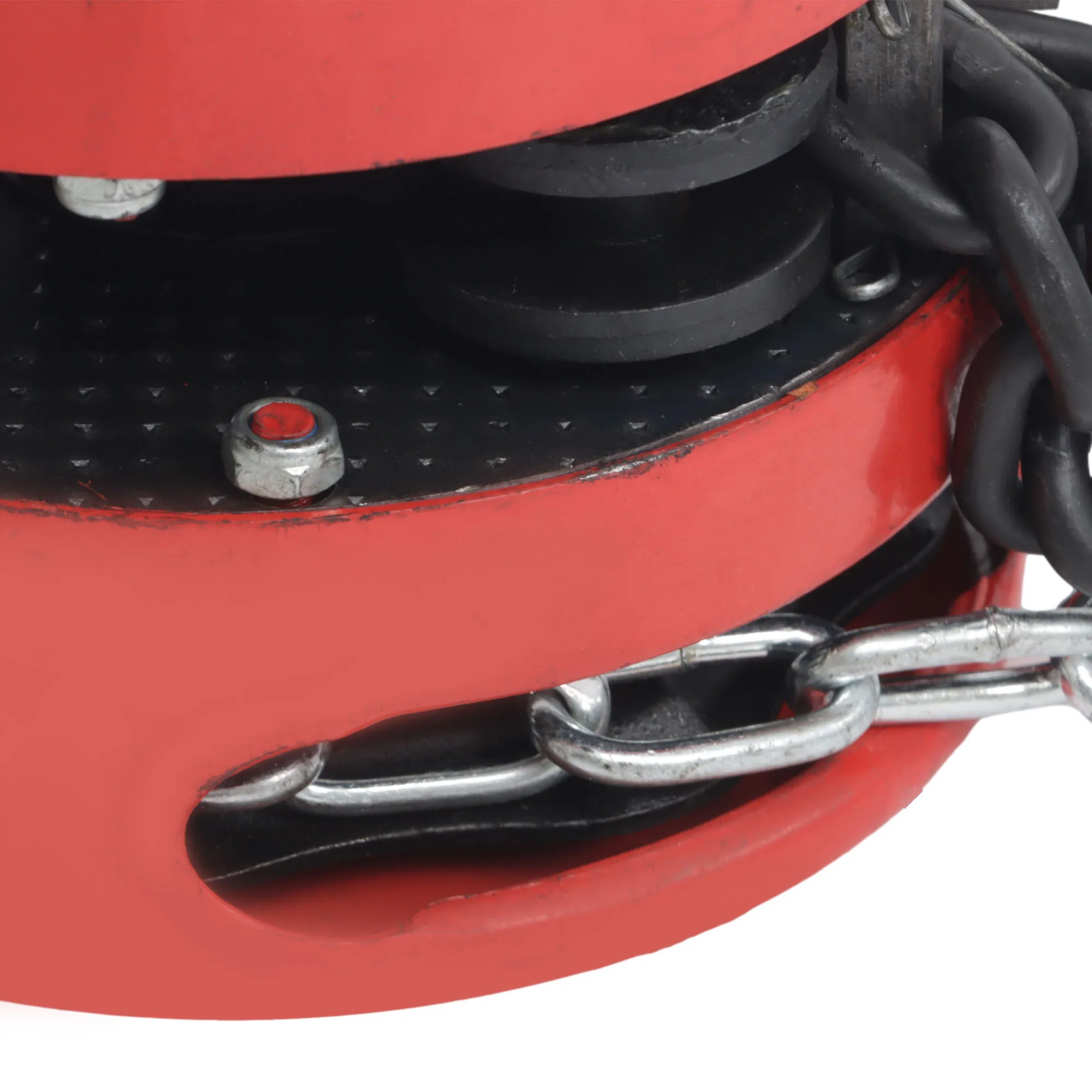 Chain Hoist Chain Block 4400lbs Capacity 8 Feet Lift Steel Construction Red