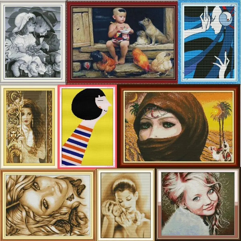 

Портрет RA01-Soulgift Набор для вышивки крестом с предварительной печатью Easy Pattern Набор для вышивания ткани с штампованной формой Аиды — простота Follow — рекомендуется