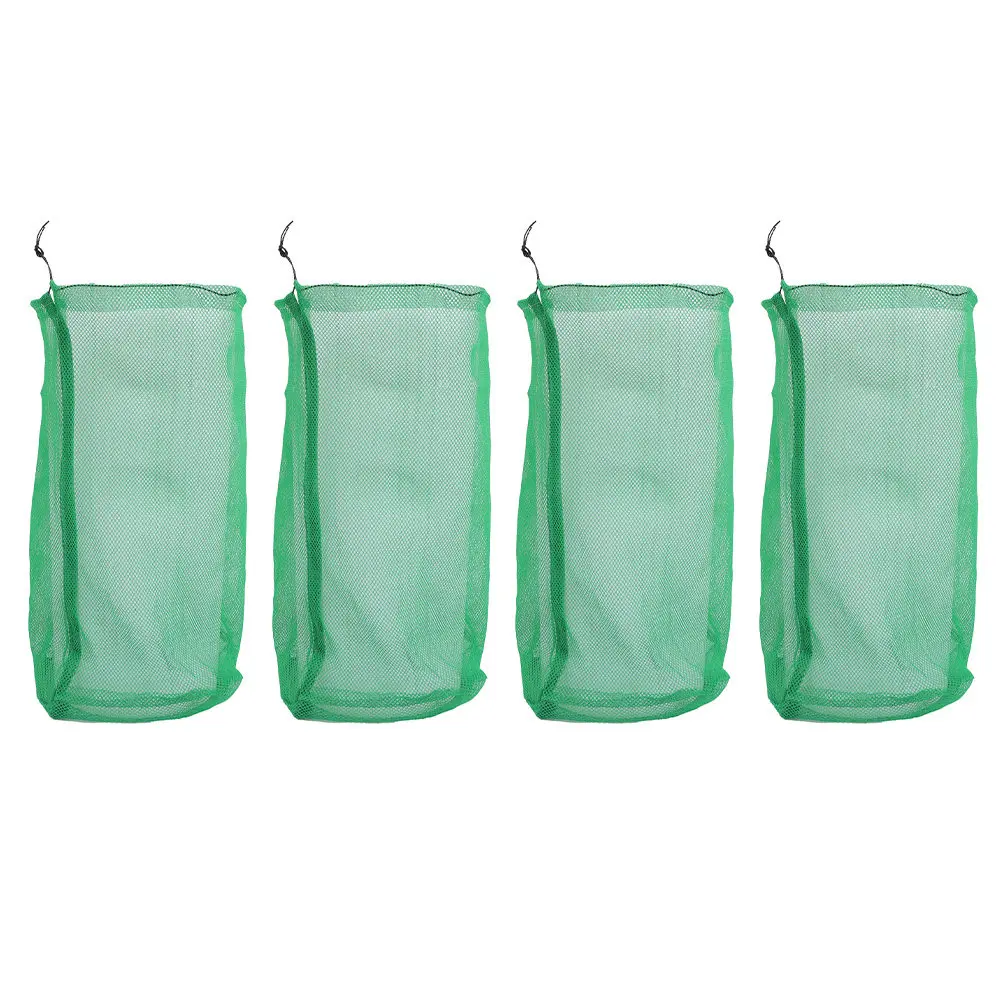 

4Pcs Easy Clean Lightweight Fish Net Bag Premium Nylon Portable Fishing Mesh Storage Pouch for Shore Boat Diving and Ice Fishing