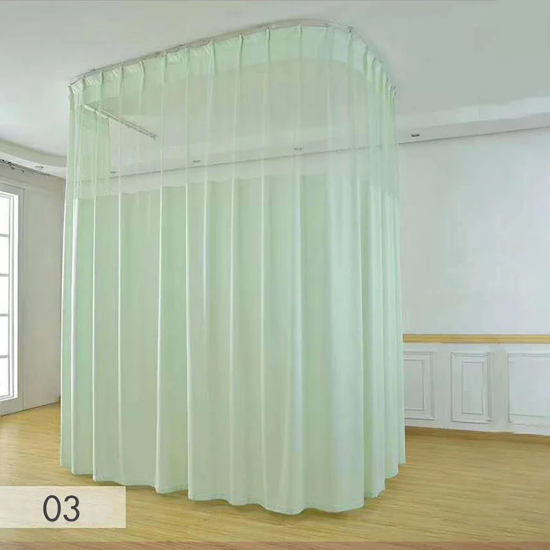 Multi-Color Patient Blind Drapes Beauty Salon Curtains Spa Curtain Private Drapes for Hospital Living Room Curtains Blue